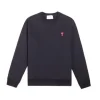 Ami Paris De Coeur Long Sleeved Sweatshirt Black
