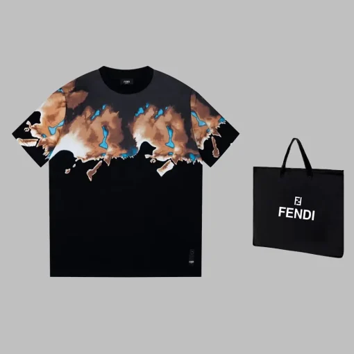 Fendi Logo-Patch Cotton T-shirt