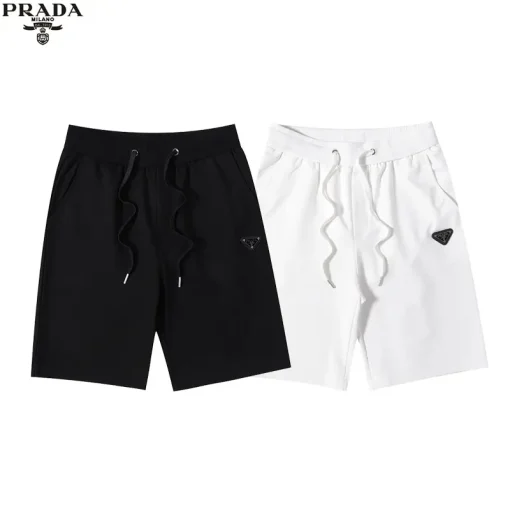 Prada Re-Nylon Shorts White Black