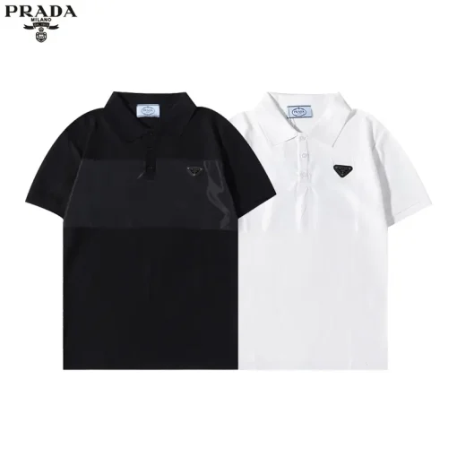 Prada Polo Shirt White Black