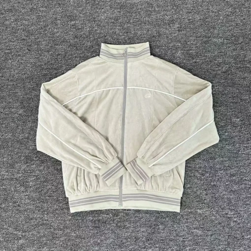 Corteiz CRTZ VVS Uptown Velour Track Jacket Gray