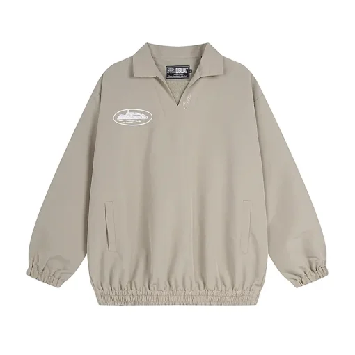Corteiz Guerillaz Drilltop Tonal Jacket Grey