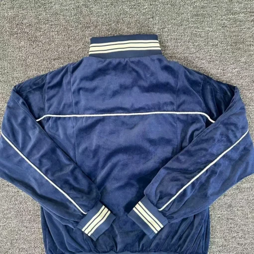 Corteiz CRTZ VVS Uptown Velour Track Jacket Navy