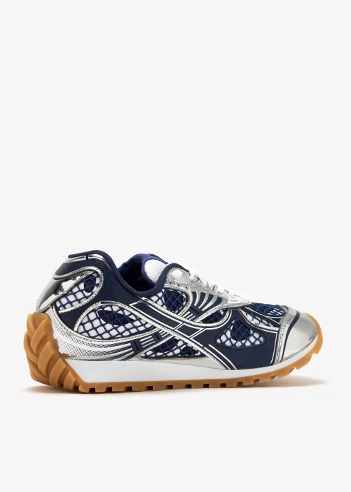 Bottega Veneta Orbit Sneakers Blue Silver