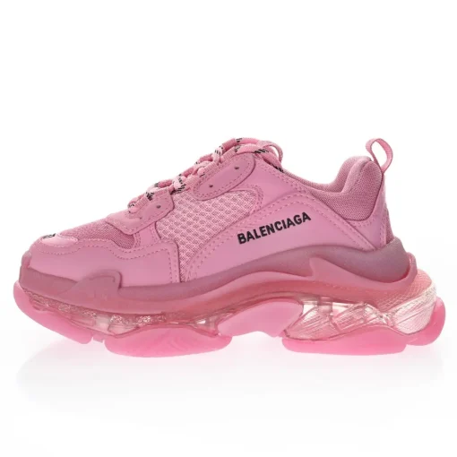 Balenciaga Triple S Pink – Iconic Oversized Multi-Material Clean Sole Sneakers
