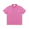 Ami Paris Polo T-Shirt Pink