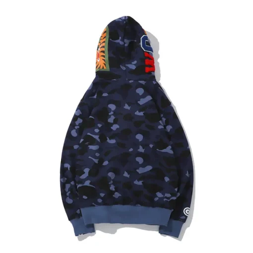 BAPE Camo Shark Full Zip Hoodie Blue