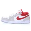 Nike Wmns Air Jordan 1 Low “Light Smoke Grey Gym Red”