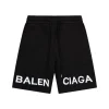 Balenciaga Big White Logo Short Black