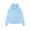Ami Paris Coeur Zipped Sweatshirt Sky Blue