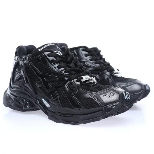 BALENCIAGA Runner Sneaker Black – Iconic Distressed Mesh & Nylon Luxury Runner
