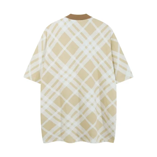Burberry Beige Cheack Harrington Polo T Shirt