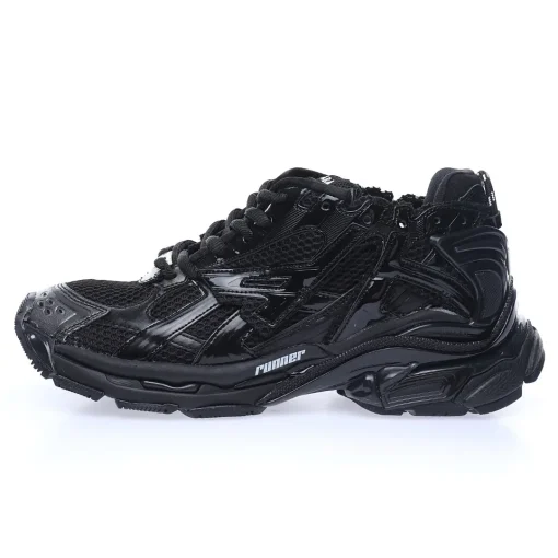 BALENCIAGA Runner Sneaker Black – Iconic Distressed Mesh & Nylon Luxury Runner