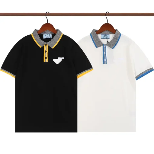 Prada Polo T-Shirt Black White