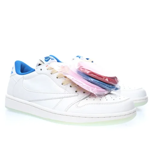 fragment design x Travis Scott x Nike Air Jordan 1 Low OG SP”White/Blue/Noctilucent”