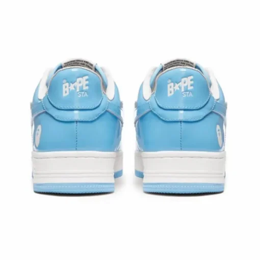 A Bathing Ape Bape Sta Low Blue – Premium White & Blue Patent Leather Streetwear