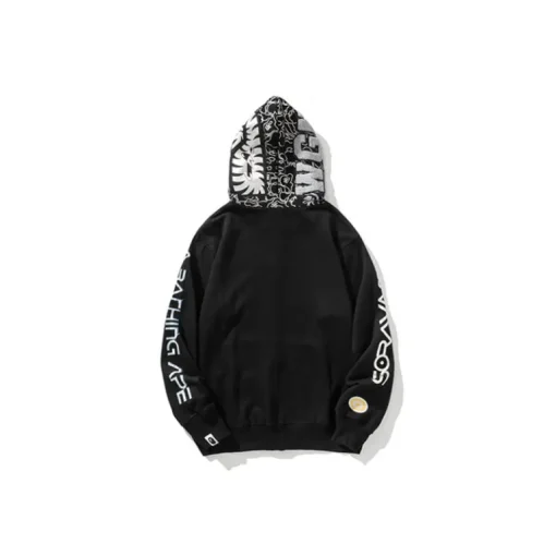 BAPE x SORAYAMA Shark Head Full Zip Hoodie Black