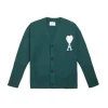 Ami Paris De Coeur wool Cardigan Green