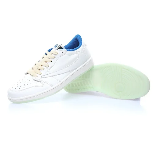 fragment design x Travis Scott x Nike Air Jordan 1 Low OG SP”White/Blue/Noctilucent”