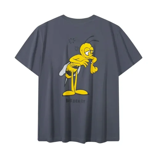Burberry Bee Graphic Core Fit T Shirt Gray