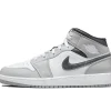 Nike Wmns Air Jordan 1 Mid GS”Light Smoke Grey “