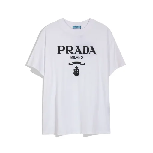 Prada Milano Logo T-shirt Black White