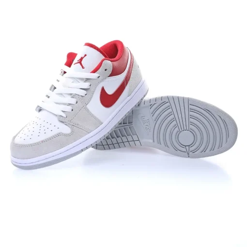 Nike Wmns Air Jordan 1 Low “Light Smoke Grey Gym Red”