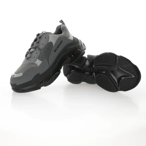 Balenciaga Triple S Grey – Iconic Oversized Clean Sole Multi-Material Sneakers