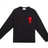 Ami Paris De Coeur Patch Sweatshirt Black