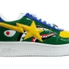 A Bathing Ape Bape Sta Low M2 20th Anniversary Patent Green Shark