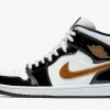 NIKE AIR JORDAN 1 MID BLACK GOLD