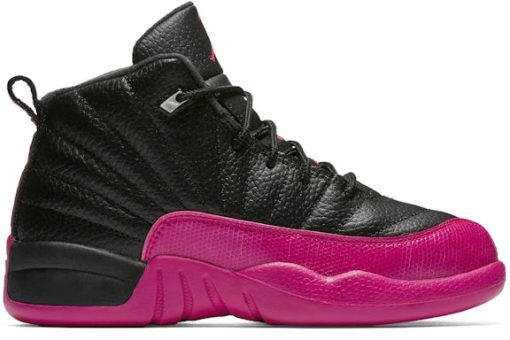 Jordan 12 Retro Black Metallic Silver Deadly Pink (PS)