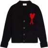 Ami Paris Ami De Coeur Cardigan Black/Red