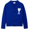 Ami Paris Ami De Coeur Merino Wool Oversize Cardigan