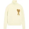 Ami Paris Ami De Coeur Pullover White/Gold