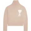Ami Paris Cloudy Wool Ami De Coeur Sweater Powder Pink/Ivory