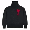 Ami Paris Red Ami De Coeur Sweater Black/Red