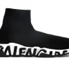 Balenciaga Speed Trainer Graffiti Black – Iconic All Black Sock Sneakers with Logo Sole