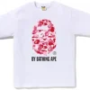 BAPE ABC Camo By Bathing Ape Tee White/Pink