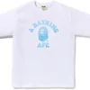 BAPE ABC Sea Surface Camo College Tee White