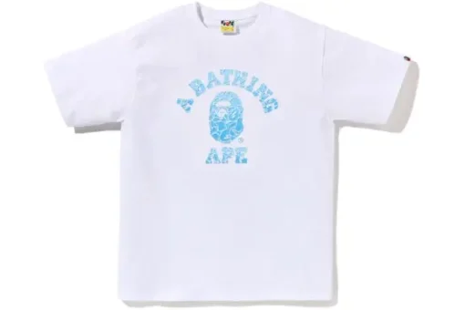 BAPE ABC Sea Surface Camo College Tee White