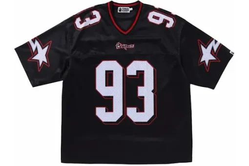 BAPE Football Relaxed Fit Tee Black