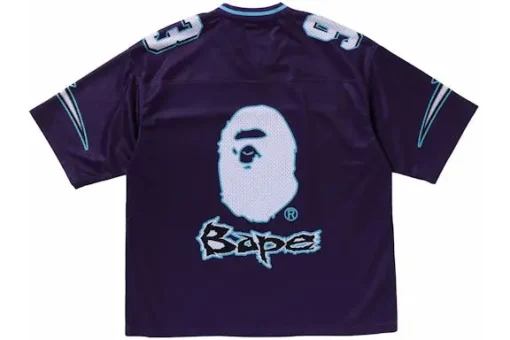 BAPE Football Relaxed Fit Tee Purple