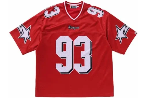 BAPE Football Relaxed Fit T-Shirt Red