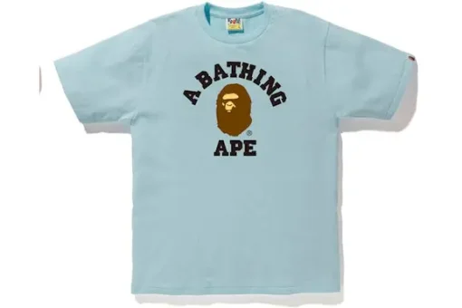 BAPE Pigment College Tee Light Blue