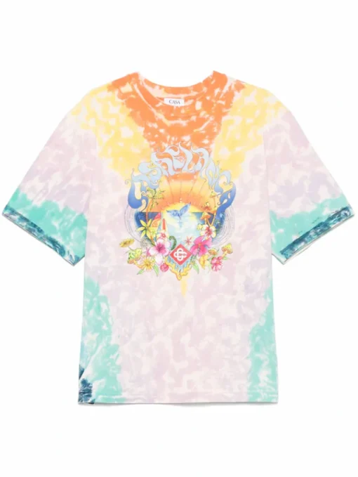 Casablanca graphic-print cotton t-shirt multicolor