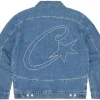 Corteiz C-Star Denim Trucker Jacket Blue