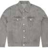 Corteiz C-Star Denim Trucker Jacket Grey