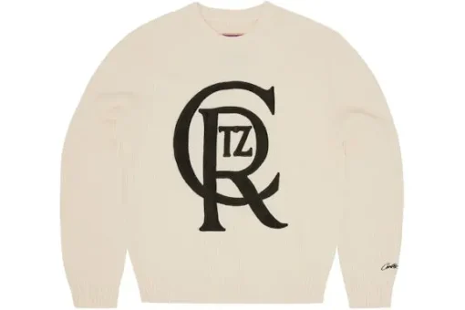 Corteiz Crest Knit Sweater Off White