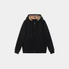 Burberry Zip-Up Hoodie Black